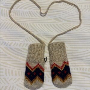 Oeuf Beige Knit Mittens 6-12 months